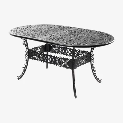 Amara Seletti - Industry Collection Aluminium Oval Table - Black