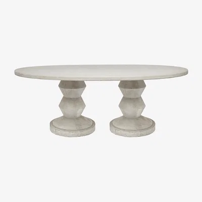 Amara Made Goods - Montgomery Oval Dining Table - Light Grey