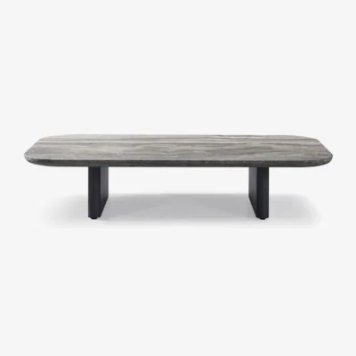 Andrew Martin Caicos Coffee Table Slate, Outdoor Coffee Table, Dark Grey - Andrew Martin