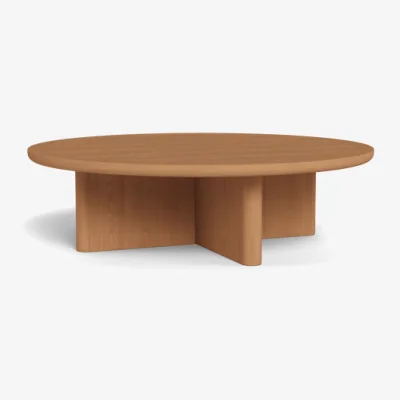 Andrew Martin Caicos Round Coffee Table Teak - Andrew Martin