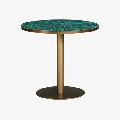 Barker and Stonehouse Atlantic Garden Pedestal Bistro Side Table, Round, Green | Barker & Stonehouse