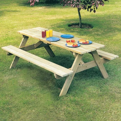 Cuckooland Alexander Rose Pine Woburn Picnic Table  - 6ft