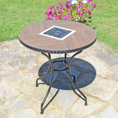 Dunelm Harrison 71cm Bistro Table Brown