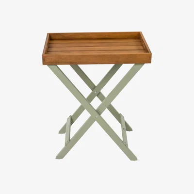 Dunelm Verdi Folding Butler Tray Brown and Green