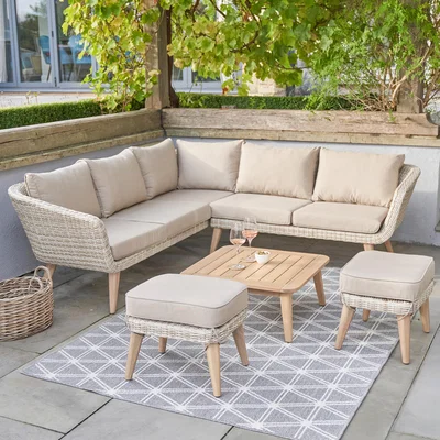 Dunelm Pacific Lifestyle Cabon Outdoor Corner Seating Set