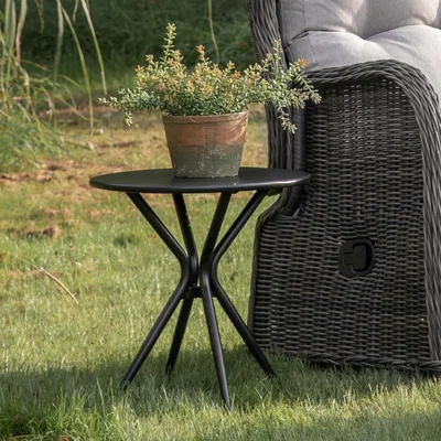 Dunelm Valence Round Side Table Brown