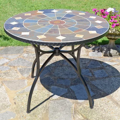 Dunelm Glendale 91cm Patio Table Brown