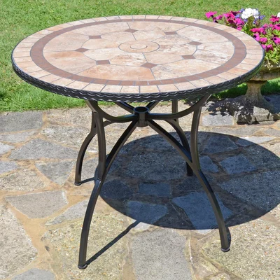 Dunelm Riverside 91cm Patio Table Brown