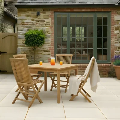 Dunelm Teak Square Dining Table