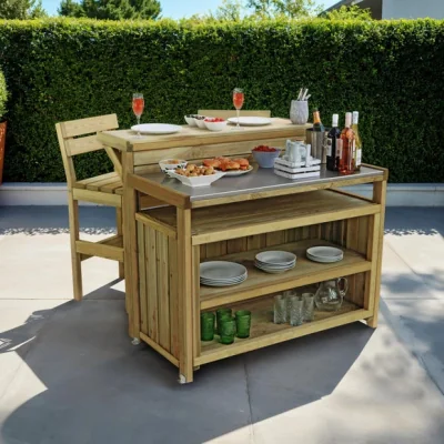 Dunelm Terraza Outdoor Kitchen Island Set