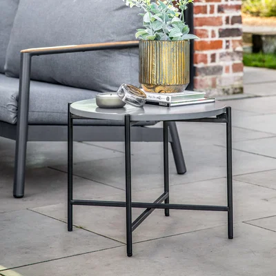 Dunelm Mana Round Side Table Grey