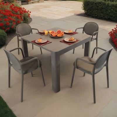 Dunelm Modura Henrik Square Dining Table with 4 Stina Armchairs