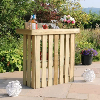Dunelm Folding Garden Bar Natural