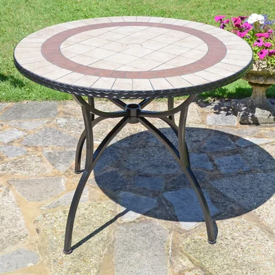 Dunelm Henderson 91cm Patio Table Brown