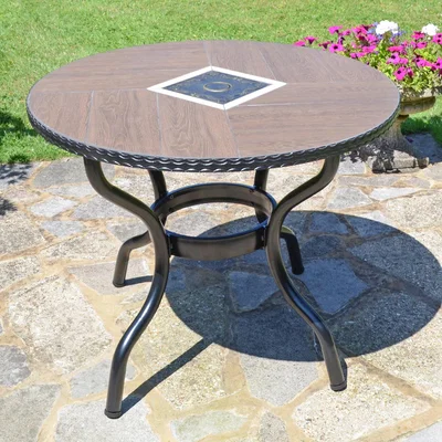 Dunelm Harrison 91cm Patio Table Brown