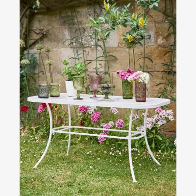 Dibor Cream Slatted Outdoor Coffee Table