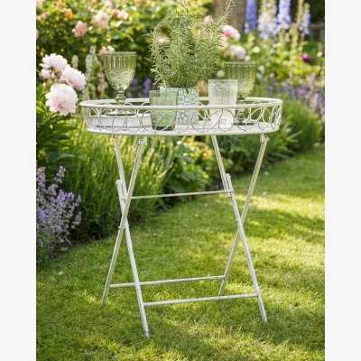 Dibor Folding Slatted Garden Table