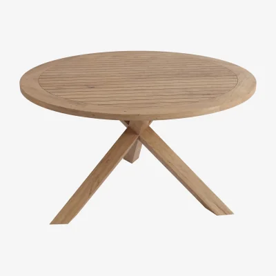 Furniture123 4 Seater Teak Round Outdoor Dining Table