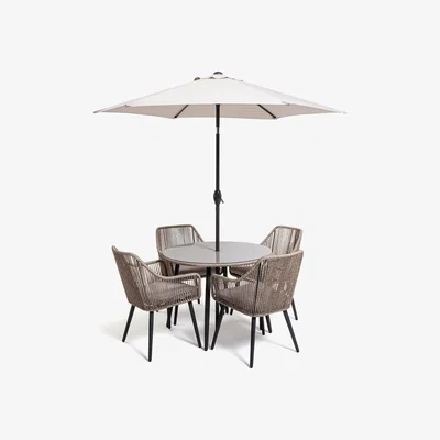 Habitat Habitat Malta 4 Seater Patio Set - Neutral