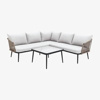 Habitat Habitat Somerset 5 Seater Metal Garden Corner Sofa Set