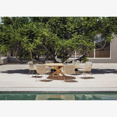 Heal's 4 Seasons Outdoor Prado Dining Table 160cm Teak
