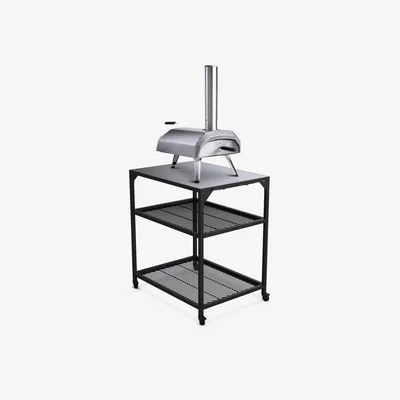 John Lewis Ooni Medium Modular Outdoor Kitchen Table/BBQ Trolley, Black