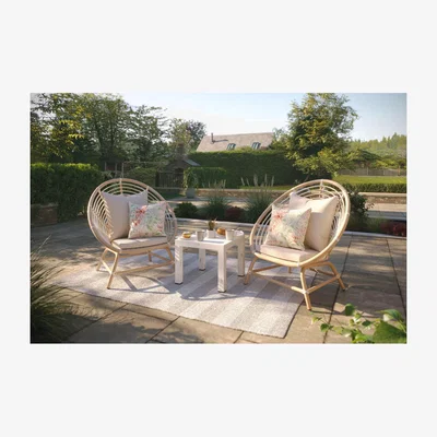 John Lewis Laura Ashley Havana 2-Seater Garden Table & Chairs Lounge Set