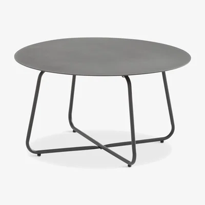 John Lewis 4 Seasons Outdoor Dali Round Garden Coffee Table, 73cm, Anthracite