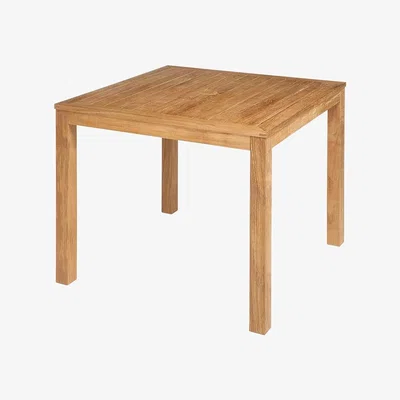 John Lewis Barlow Tyrie Linear Square Wooden Garden Dining Table, 89cm, Teak