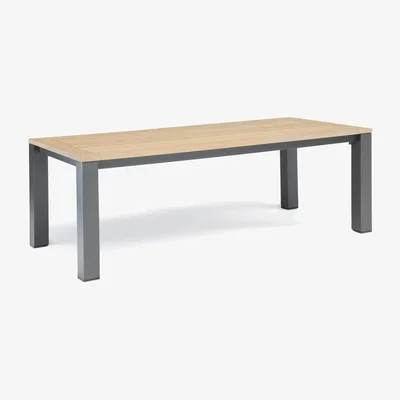 John Lewis KETTLER Elba Rectangular Garden Dining Table, FSC-Certified (Teak Wood), 220cm, Grey/Natural