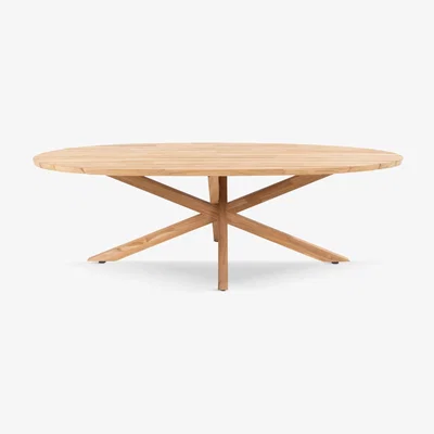 John Lewis 4 Seasons Outdoor Prado Ellipse Garden Dining Table, 240cm, FSC-Certified (Teak Wood), Natural