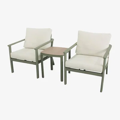 John Lewis LG Outdoor Tuscany 2-Seater Square Garden Side Table & Lounge Chair Set