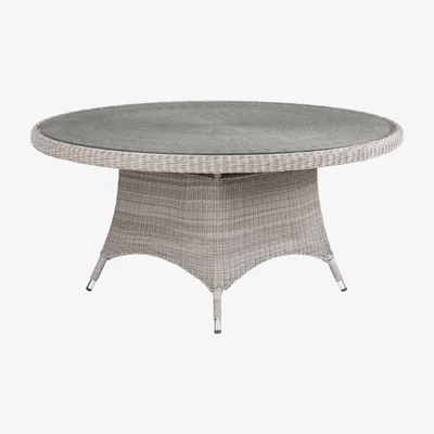John Lewis John Lewis & Partners Dante 6-Seat Round Glass Top Garden Dining Table