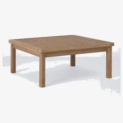 John Lewis John Lewis Coast Acacia Wood Square Garden Coffee Table, Brushed Wood