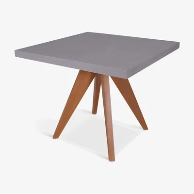 John Lewis Royalcraft Luna Square Garden Dining Table, 90cm, FSC-Certified (Acacia Wood), Natural/Warm Grey