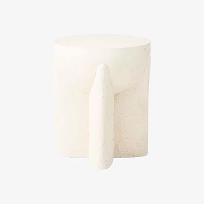 John Lewis west elm Monti Indoor/Outdoor Lava Stone Side Table, Natural