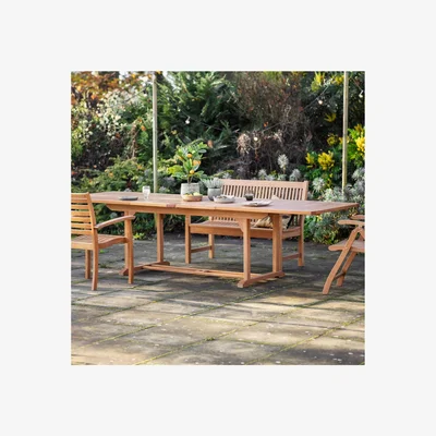 John Lewis Gallery Direct Marconi Wood Garden Extending Dining Table, Natural