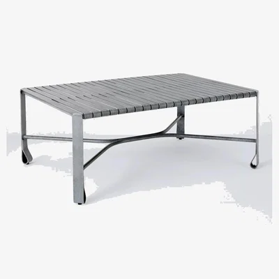 John Lewis John Lewis Ribbon Rectangular Metal Garden Coffee Table, Grey