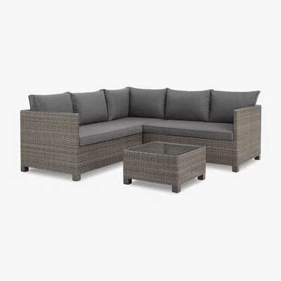 John Lewis John Lewis Alora 4-Seater Garden Modular Corner Lounging Set, Grey