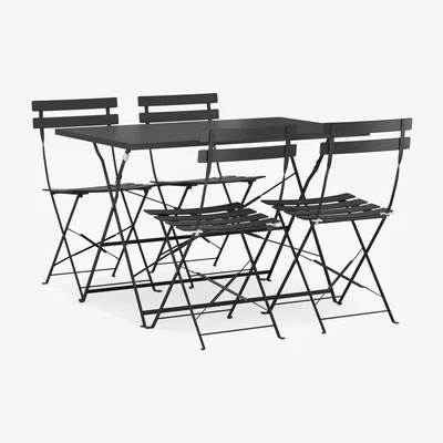 John Lewis John Lewis ANYDAY Camden 4-Seater Garden Table & Chairs Set, Grey
