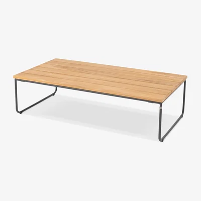 John Lewis 4 Seasons Outdoor Verdi Rectangular Garden Coffee Table, 110cm, FSC-Certified (Teak Wood), Natural