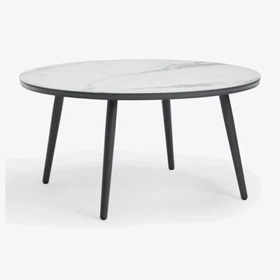 John Lewis John Lewis Basket Round Garden Dining Table, 150cm, Grey/Anthracite