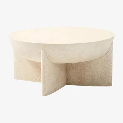 John Lewis west elm Monti Indoor/Outdoor Lava Stone Coffee Table, Natural