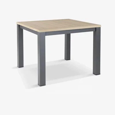 John Lewis KETTLER Elba Square Garden Dining Table, FSC-Certified (Teak Wood), 100cm, Grey/Natural