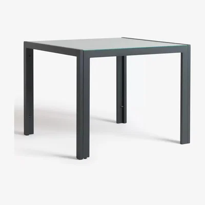 John Lewis John Lewis Miami Ceramic-Effect Glass Top Garden Dining Table, 95cm