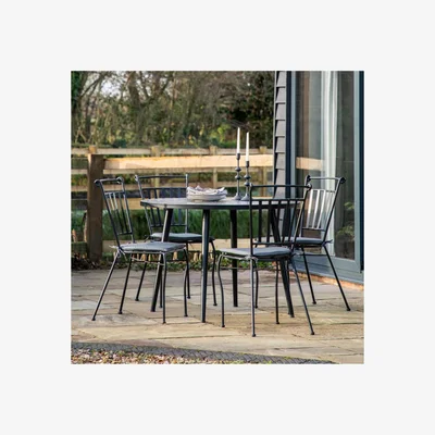 John Lewis Gallery Direct Sacra Mosaic Round Garden Table, Black
