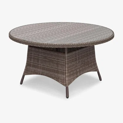 John Lewis John Lewis & Partners Rye 6-Seat Round Garden Dining Table, Natural