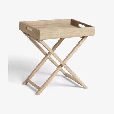 John Lewis John Lewis & Partners Burford Garden Small Tray Table, FSC-Certified (Eucalyptus Wood), Natural