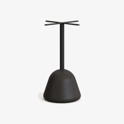 Kave Home Saura Outdoor Table Base made of Steel with Black Painted Finish Ø 37 x 75 cm