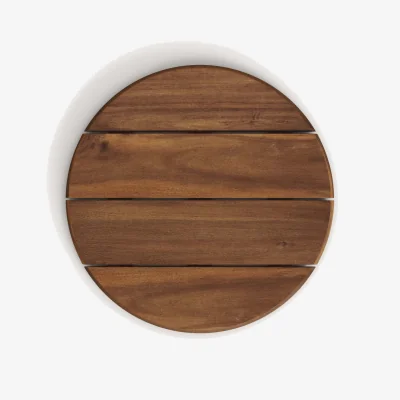 Kave Home Suara round table top made of acacia wood in a walnut finish, Ø55 cm FSC 100%